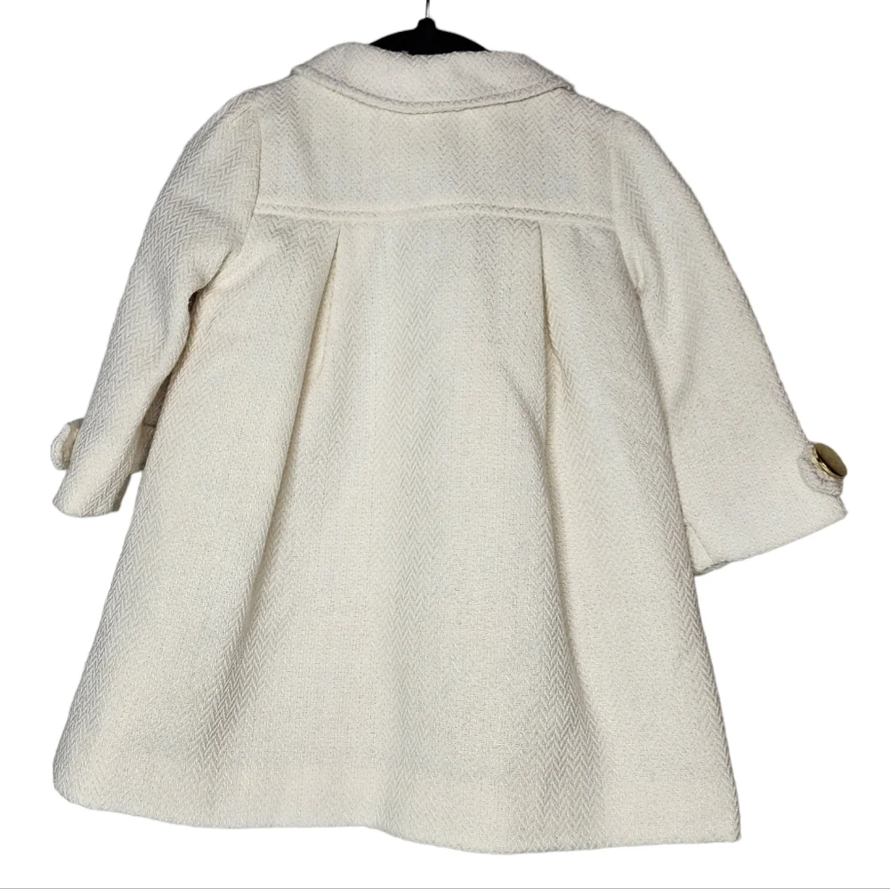 Polly Flinders‎ wool-blend cream coat. Size 12 Months.